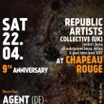 Republic Artists oslaví 9. narozeniny v Chapeau Rouge